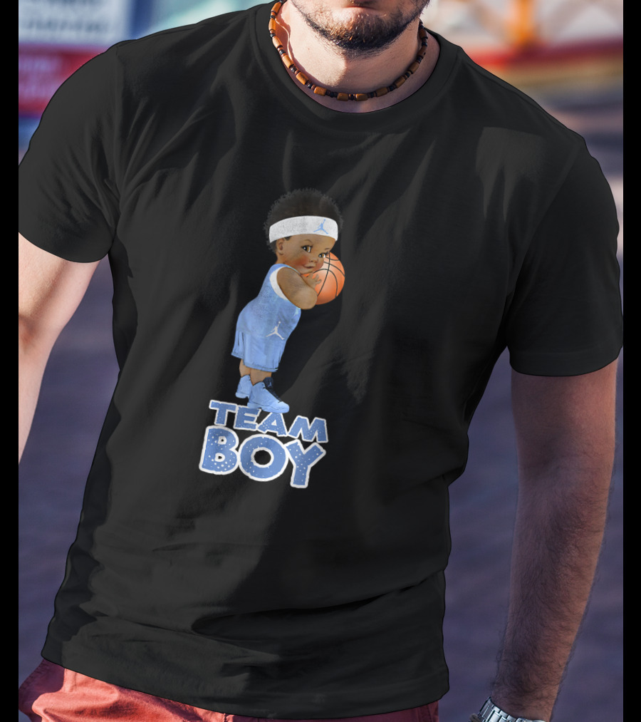 Team Boy Basketball Baby With Afro Hairstyle T-Shirt