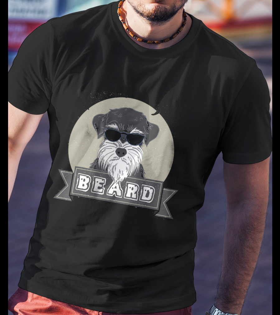 Fear The Beard Schnauzer Sunglasses Funny Love T-Shirt