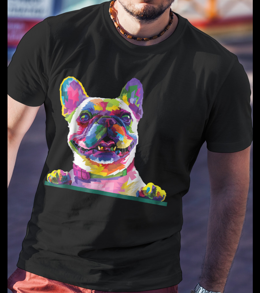 French Bulldog Colorful Dog Pop T-Shirt