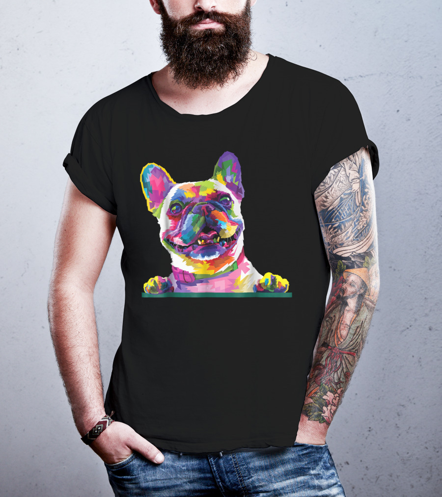 French Bulldog Colorful Dog Pop T-Shirt