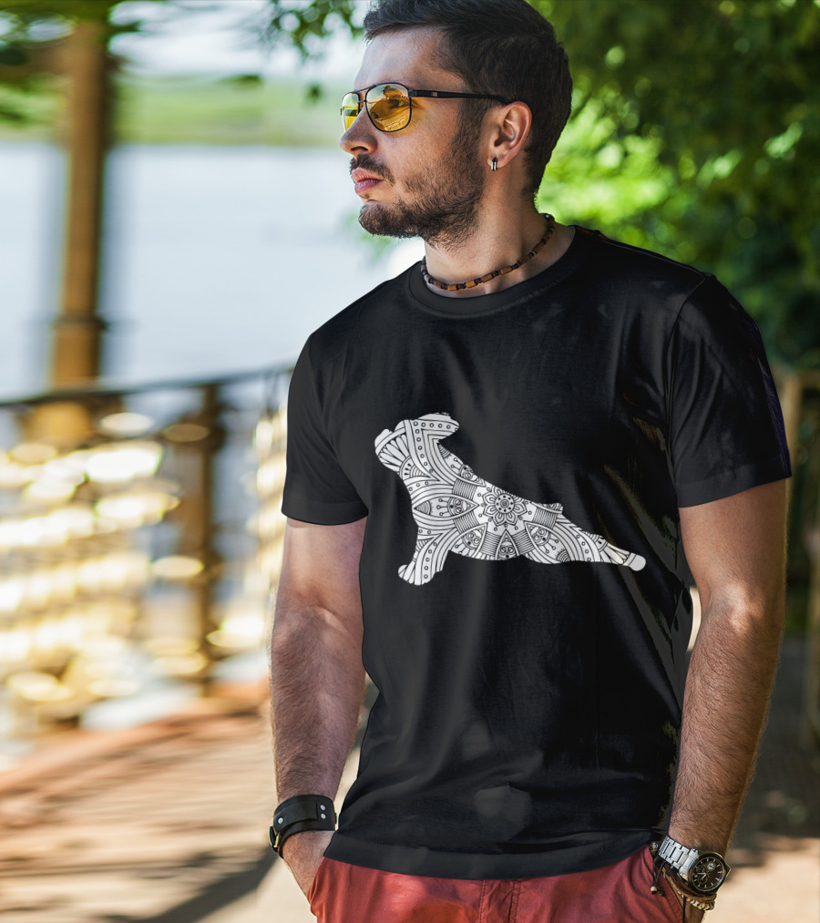 French Bulldog Yoga Mandala T-Shirt