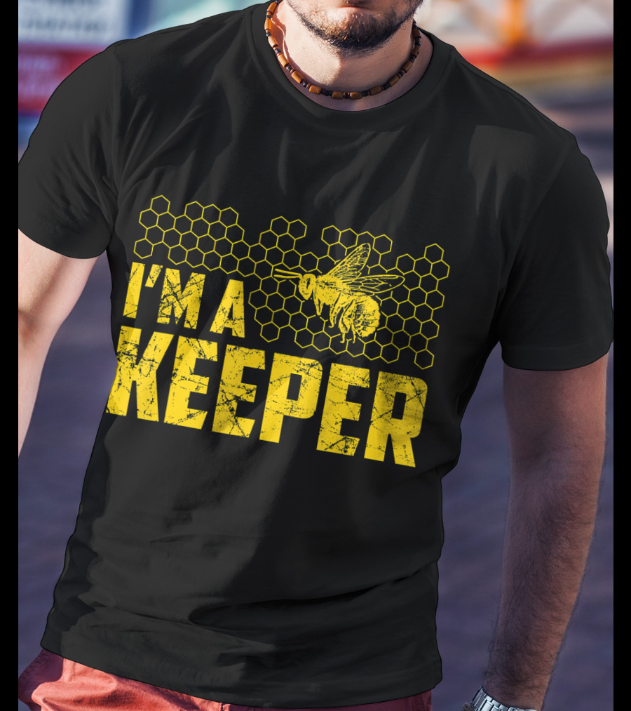 I'm A Keeper Beekeeping Honeycomb Bee T-Shirt