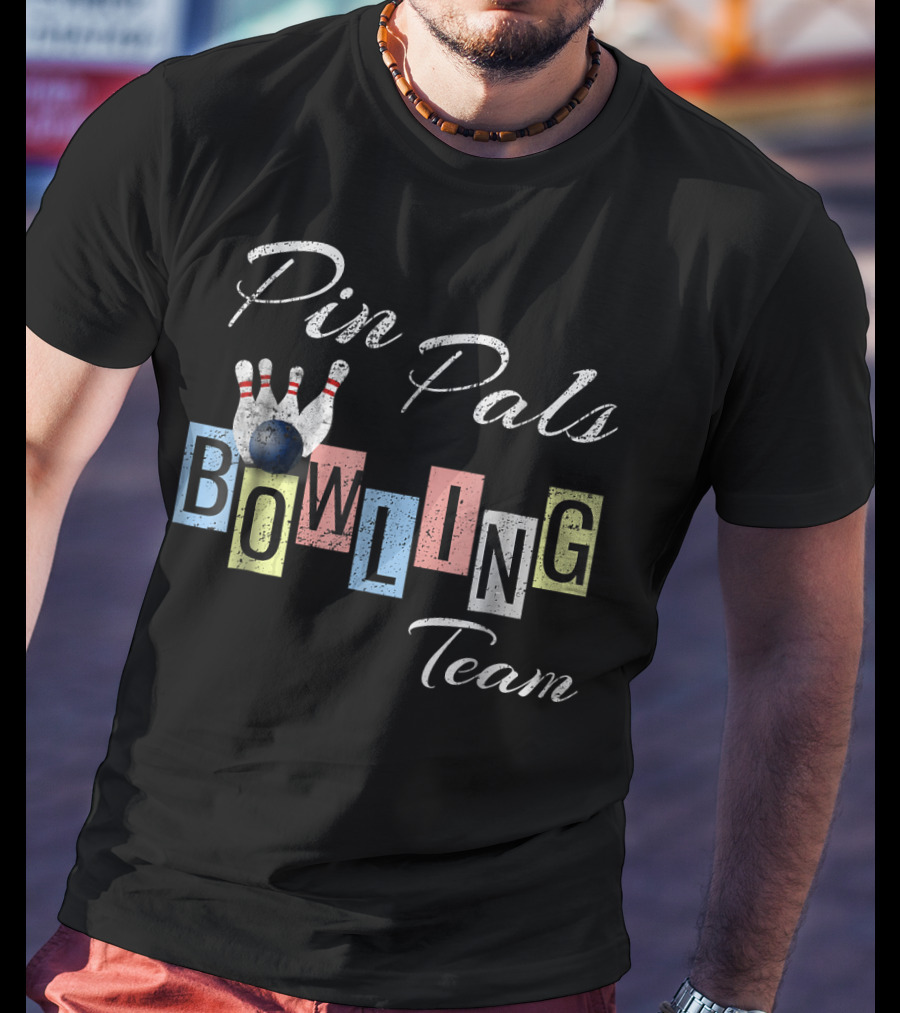 Pin Pals Bowling Team Fun Bow T-Shirt