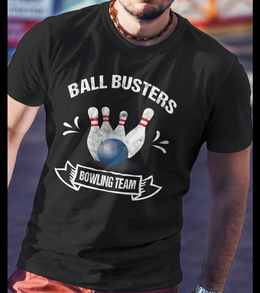 Ball Busters Bowling Team Fun Challenge T-Shirt