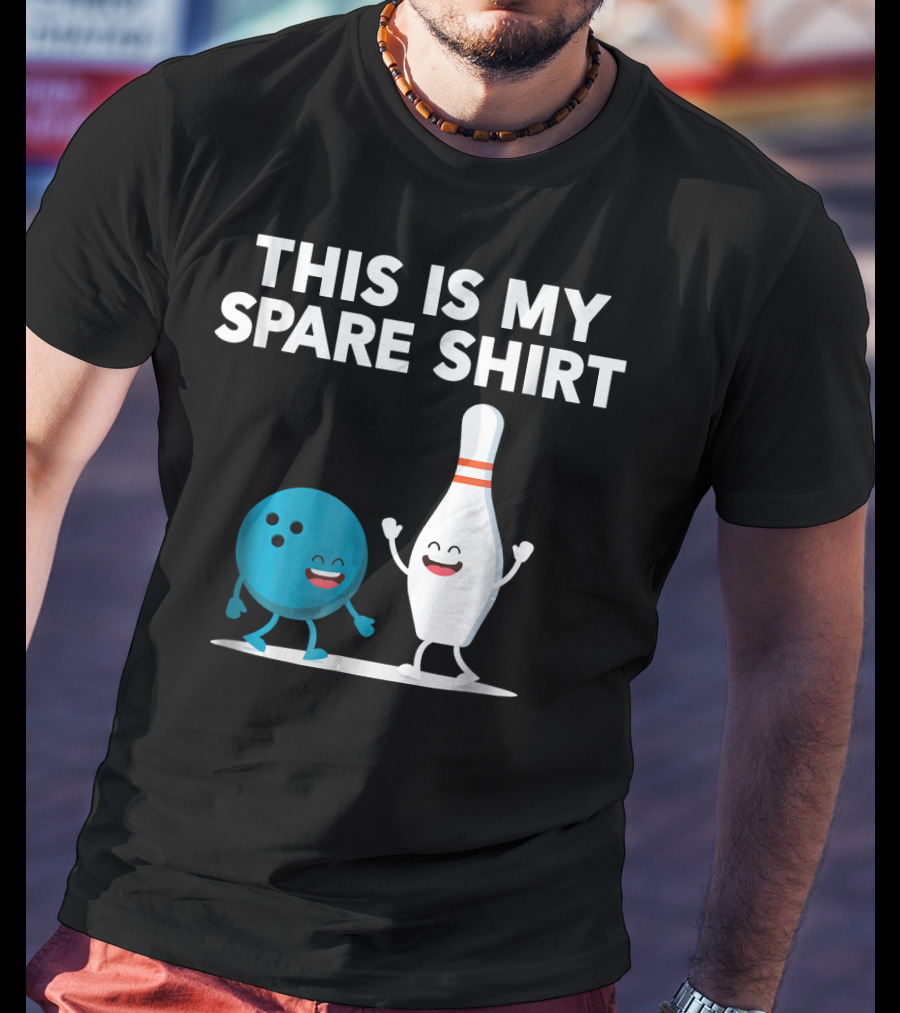 This Is My Spare Shirt Funny Bowling Pin And Ball T-Shirt