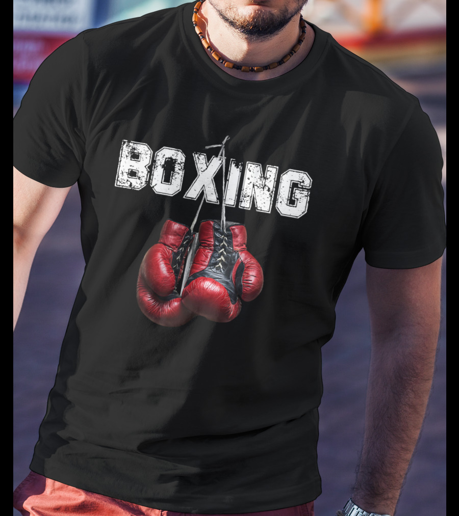 Boxing I Love Boxing Funny Boxing Gloves T-Shirt