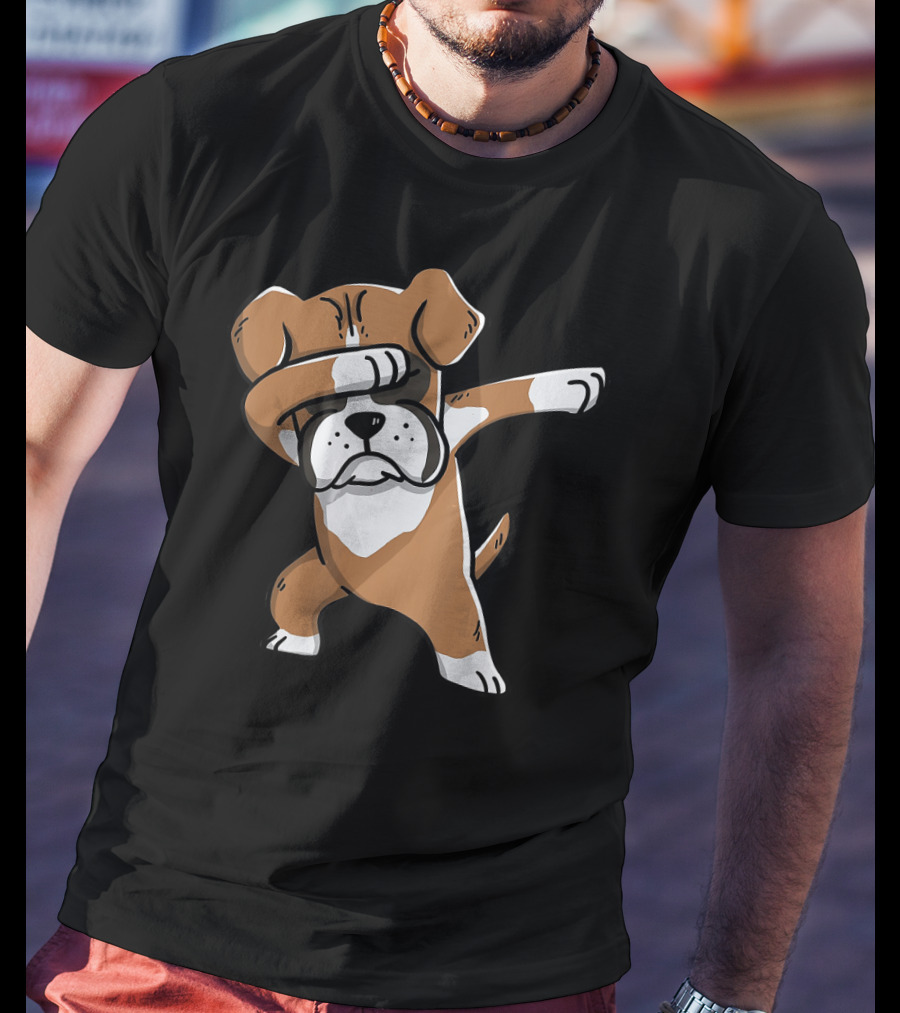 Dabbing Boxer Dog Birthday Party Fun T-Shirt