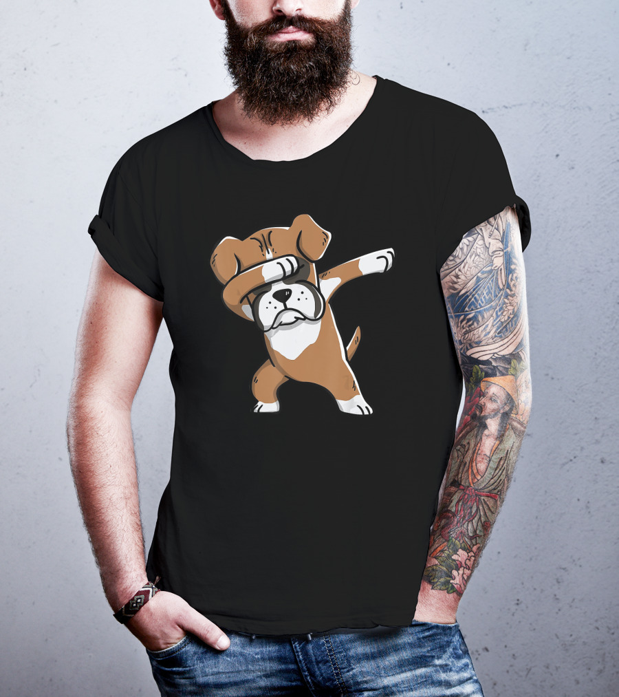 Dabbing Boxer Dog Birthday Party Fun T-Shirt