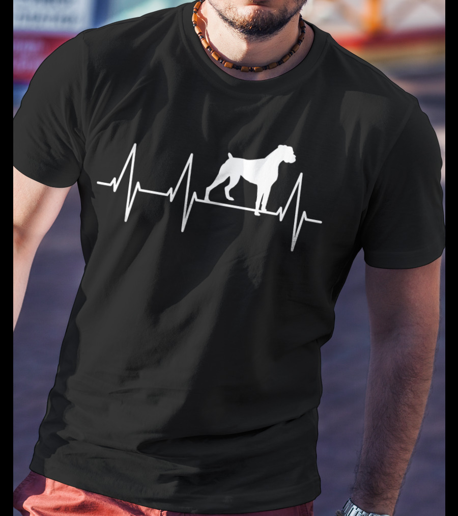 Funny Dog Heartbeat Boxer T-Shirt