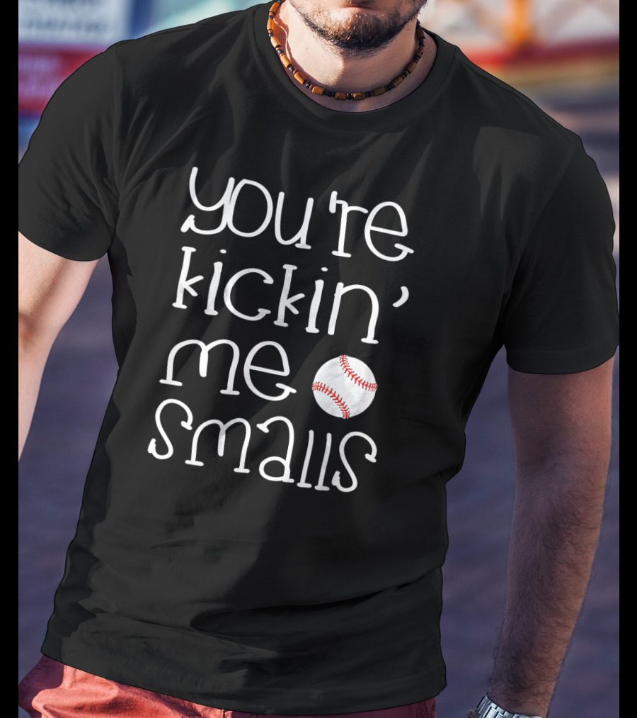 You're Kickin' Me Smalls Baseball Funny Pregnant T-Shirt