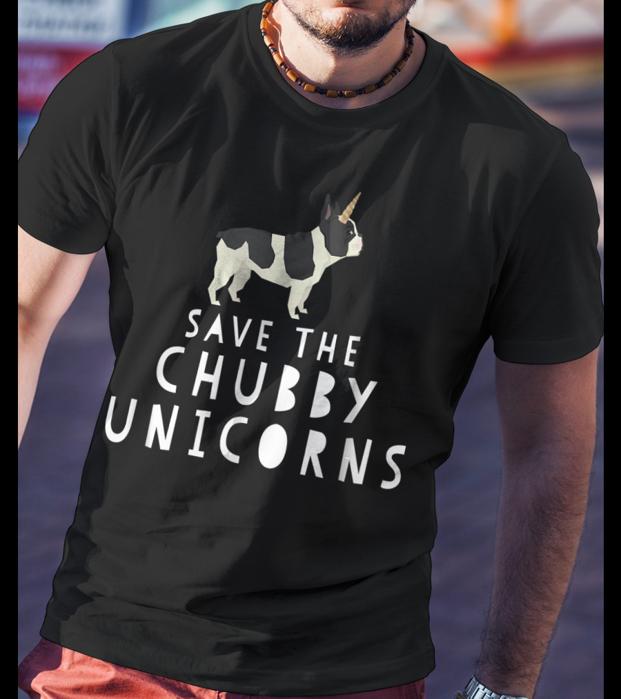 Funny Save The Chubby Unicorns French Bulldog T-Shirt