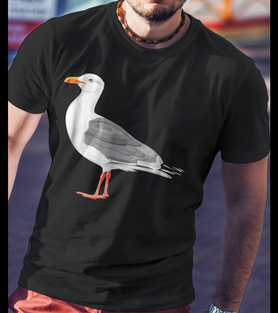 Funny Seagull Ocean Lover Coastal Bird T-Shirt
