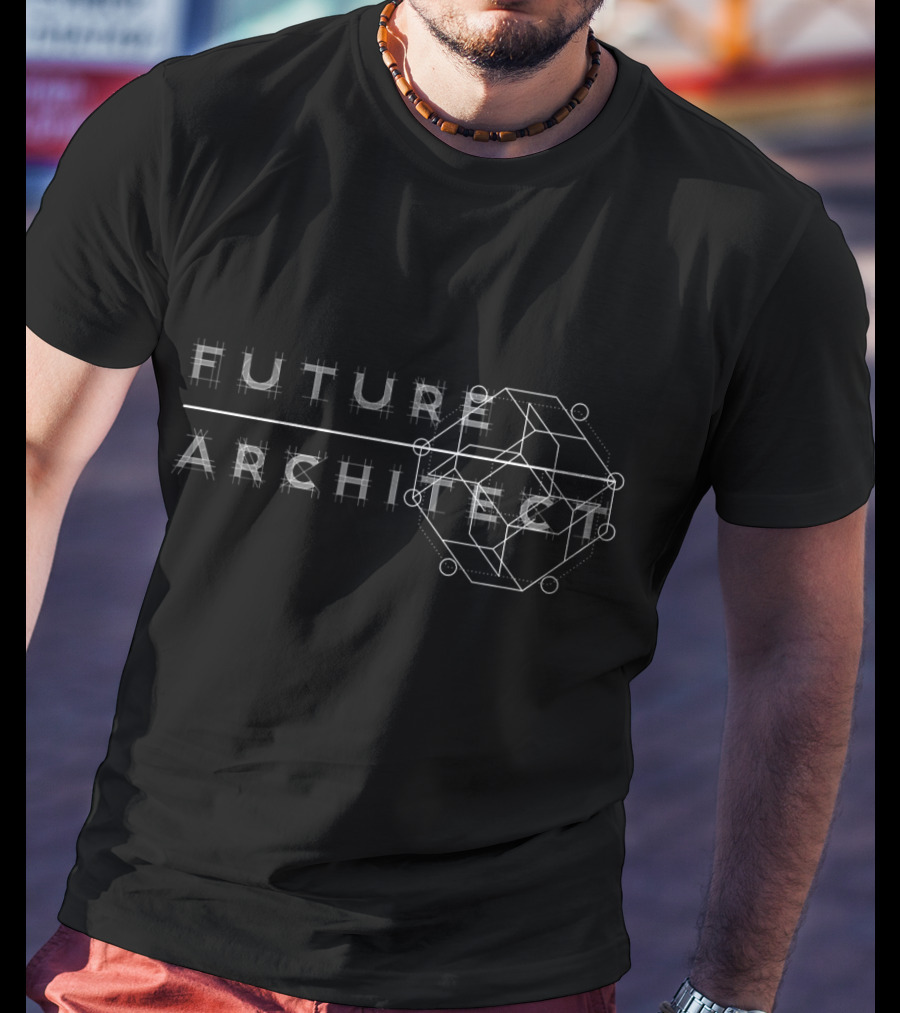Future Architect Geometric Design Blueprint Graduation T-Shirt