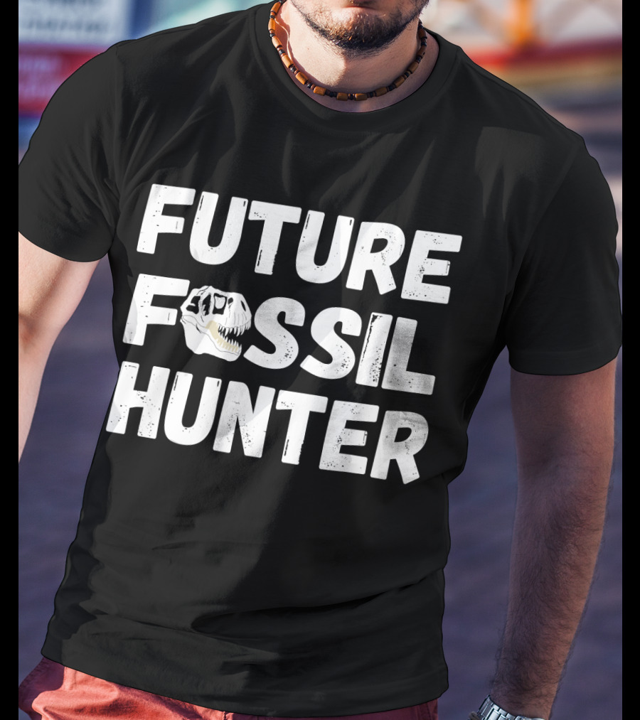 Future Fossil Hunter Dinosaur Archeologist T-Rex Skull T-Shirt
