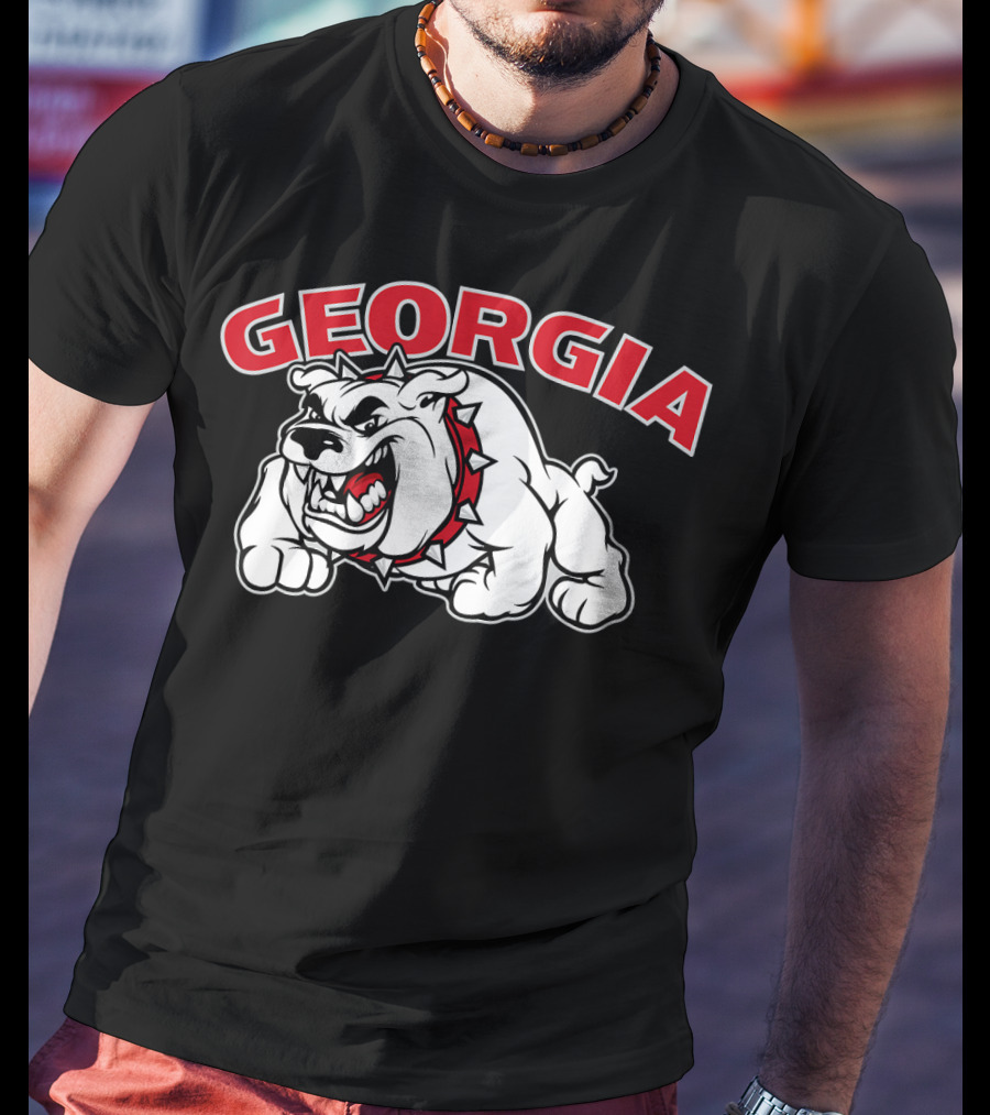 Georgia Bulldogs Aggressive Mascot Bulldog T-Shirt