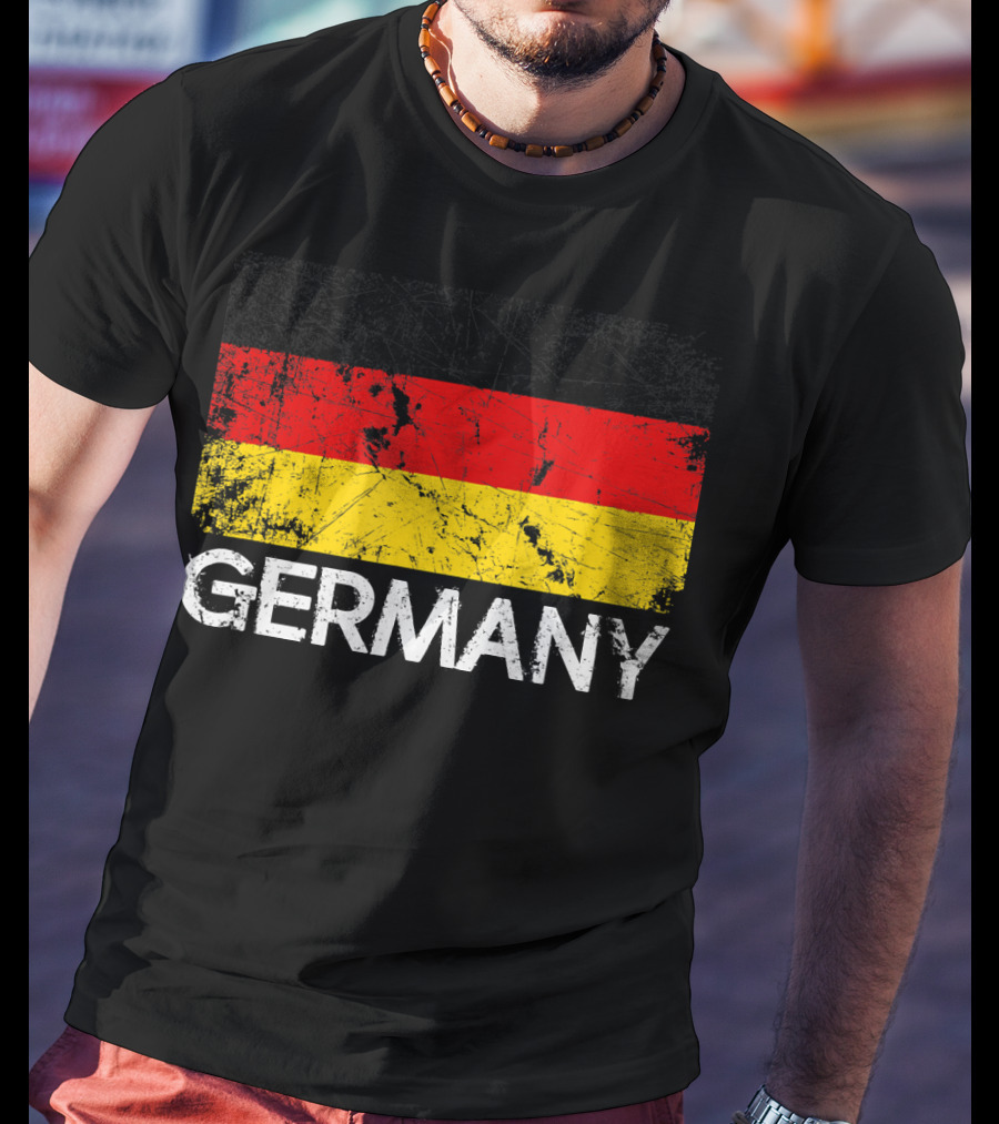 German Flag Vintage Germany Black Red Yellow Classic T-Shirt