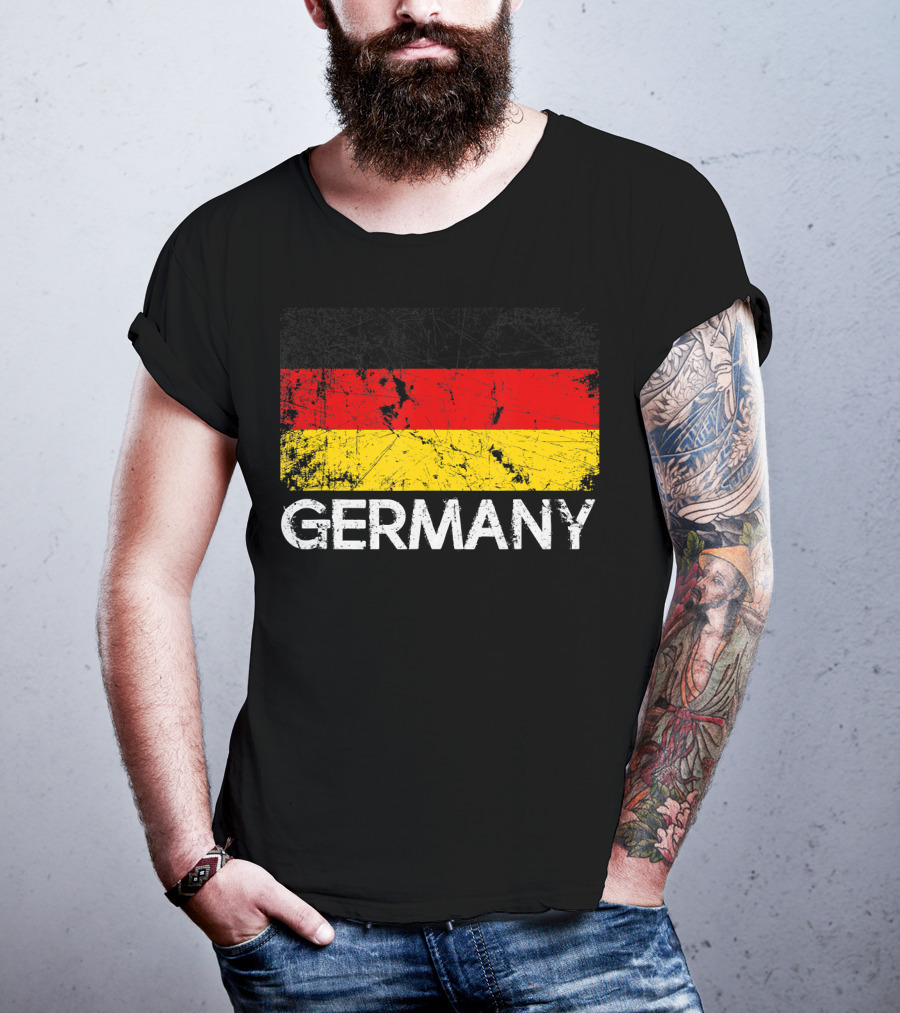 German Flag Vintage Germany Black Red Yellow Classic T-Shirt