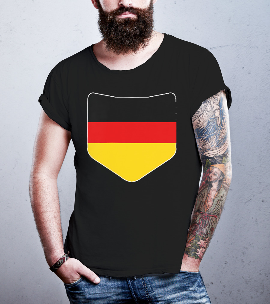 Germany Flag Pocket Print Country Emblem German Colors T-Shirt