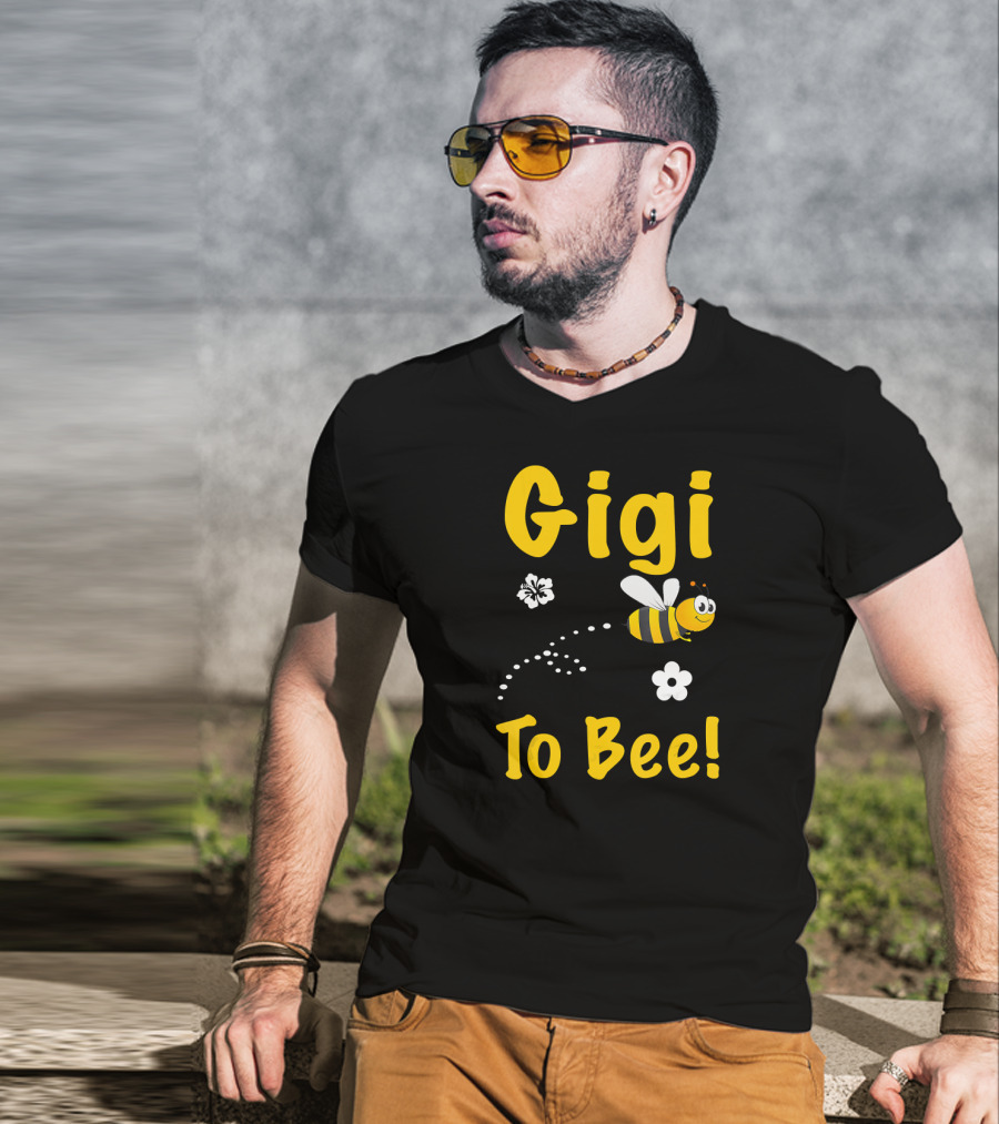 Gigi To Bee Fun Whimsical Cute Bee And Flowers T-Shirt