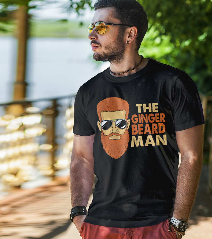 THE GINGER BEARD MAN Dark Red Brown Hair T-Shirt
