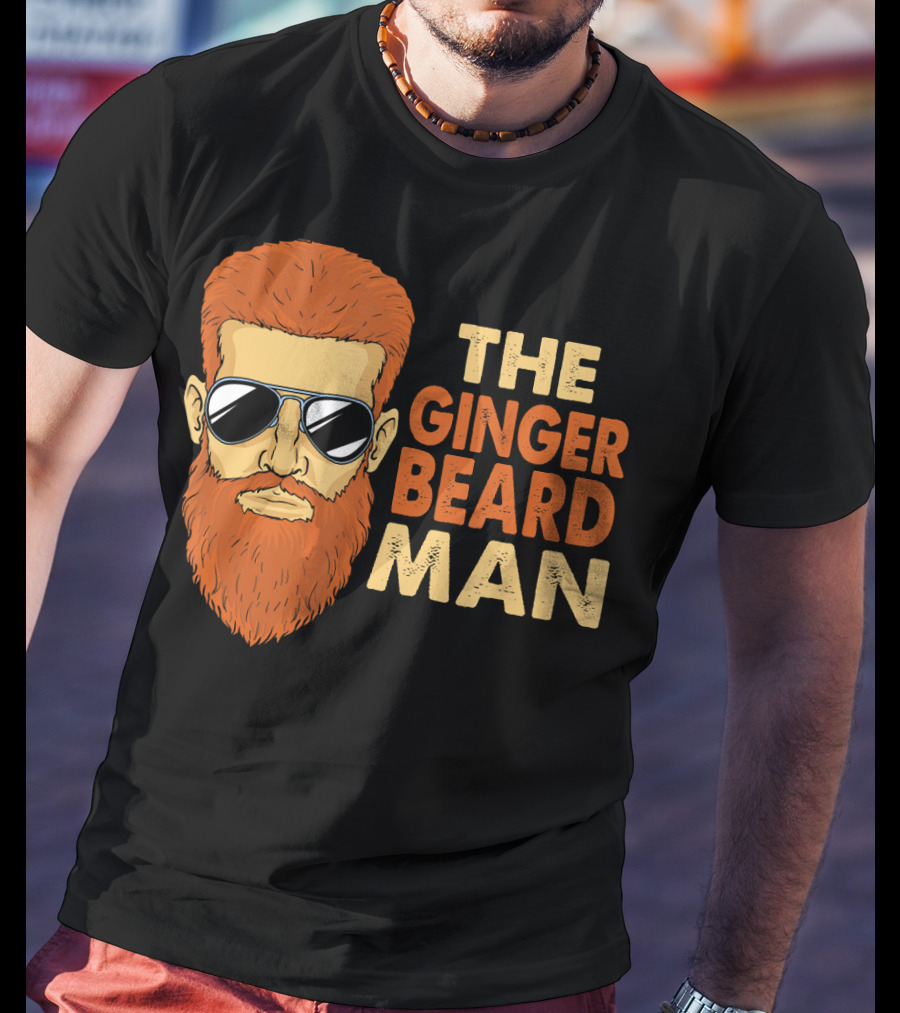 THE GINGER BEARD MAN Dark Red Brown Hair T-Shirt
