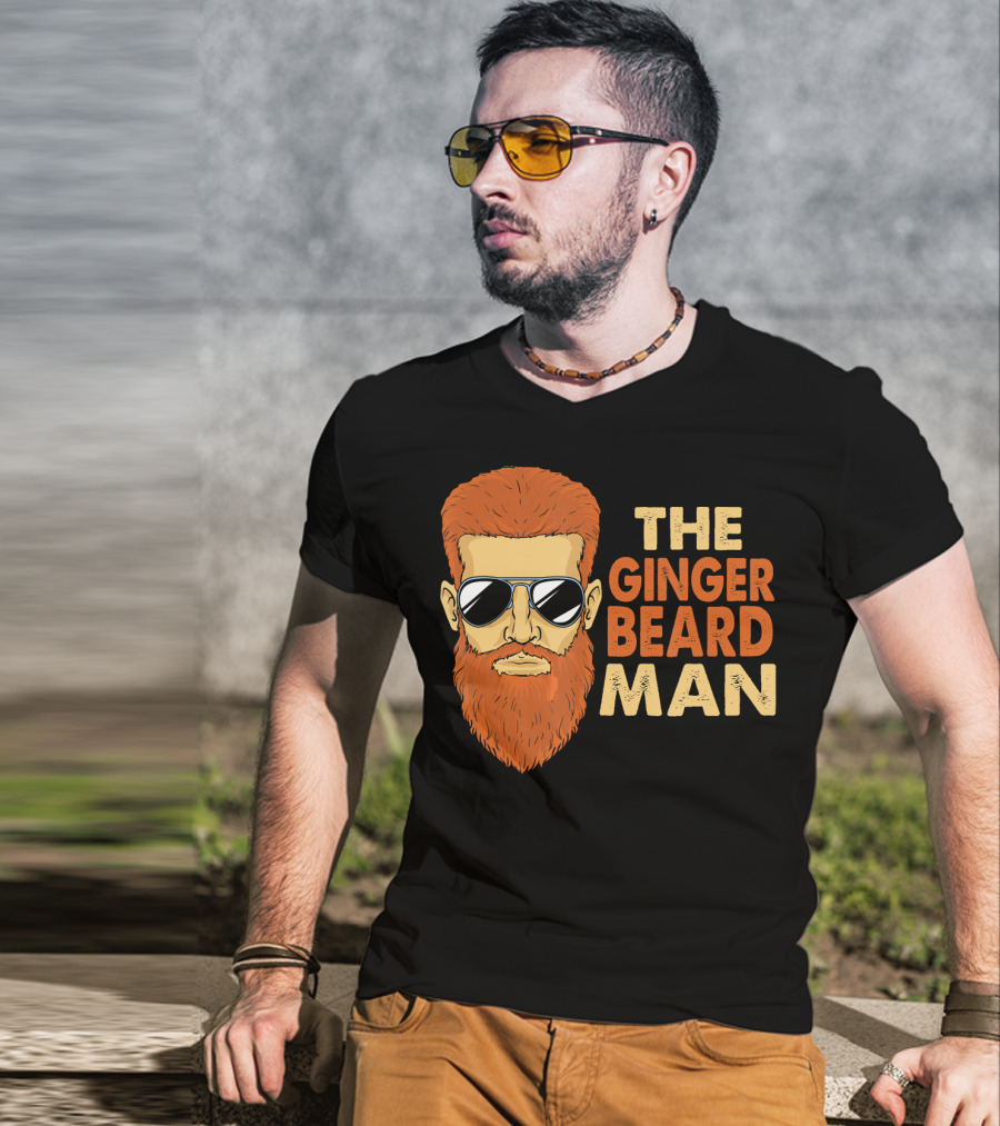THE GINGER BEARD MAN Dark Red Brown Hair T-Shirt