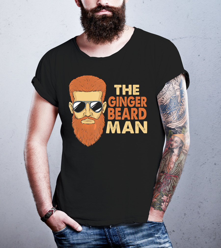 THE GINGER BEARD MAN Dark Red Brown Hair T-Shirt