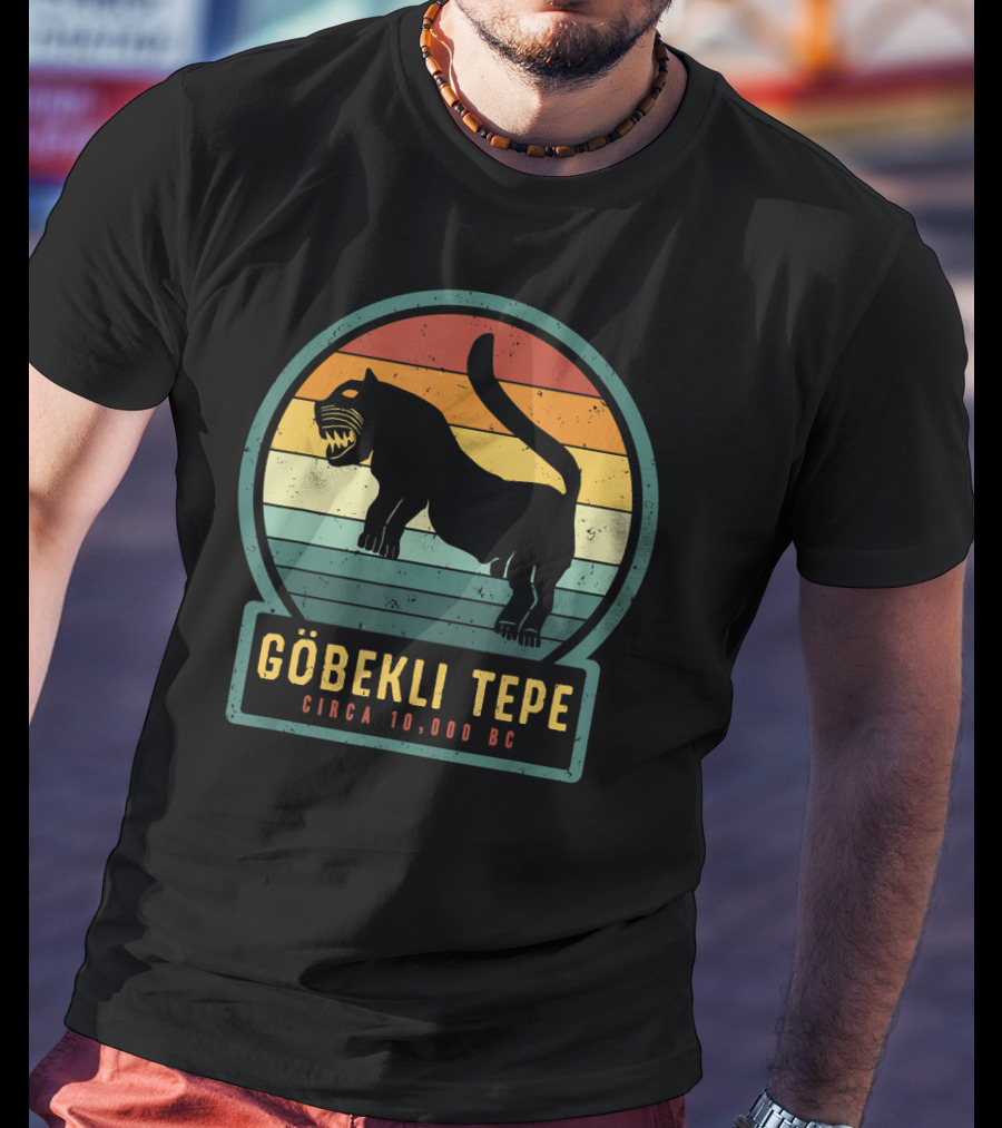 Göbekli Tepe Circa 10,000 BC Large Cat Lion T-Shirt