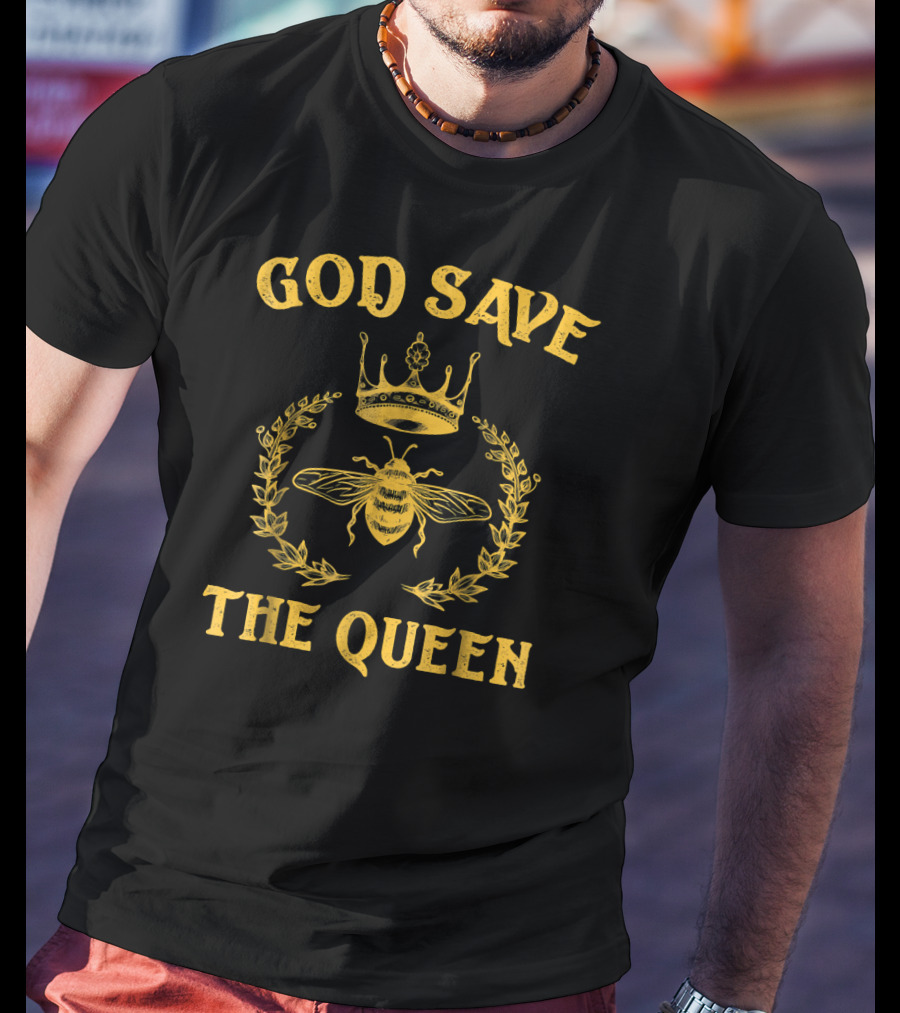God Save The Queen Bee Crown Laurel T-Shirt