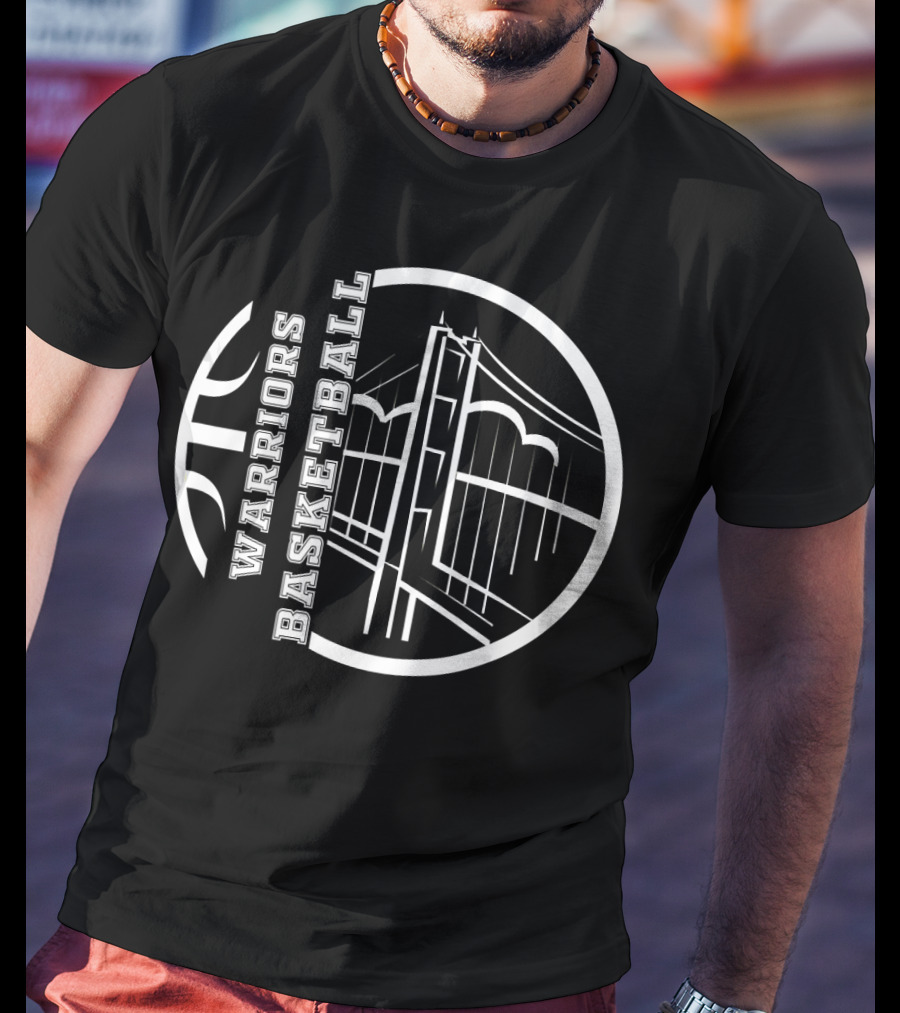 Warriors Basketball Golden State Distressed Team Fan Bridge T-Shirt