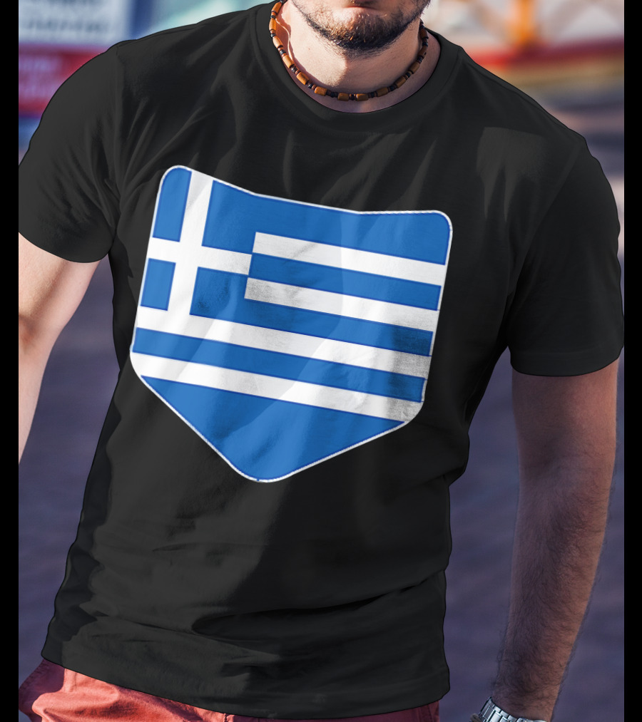 Greece Flag Shield Emblem T-Shirt