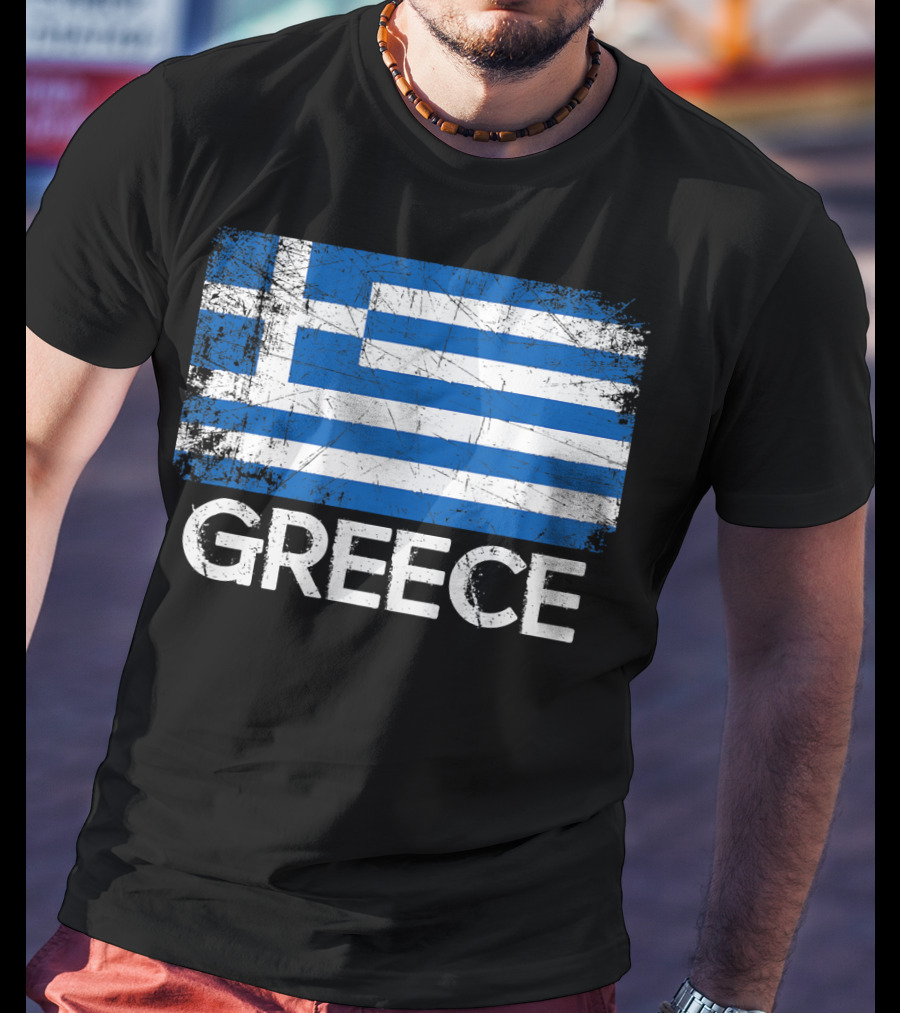 Greek Flag Vintage Greece Made In Gree T-Shirt