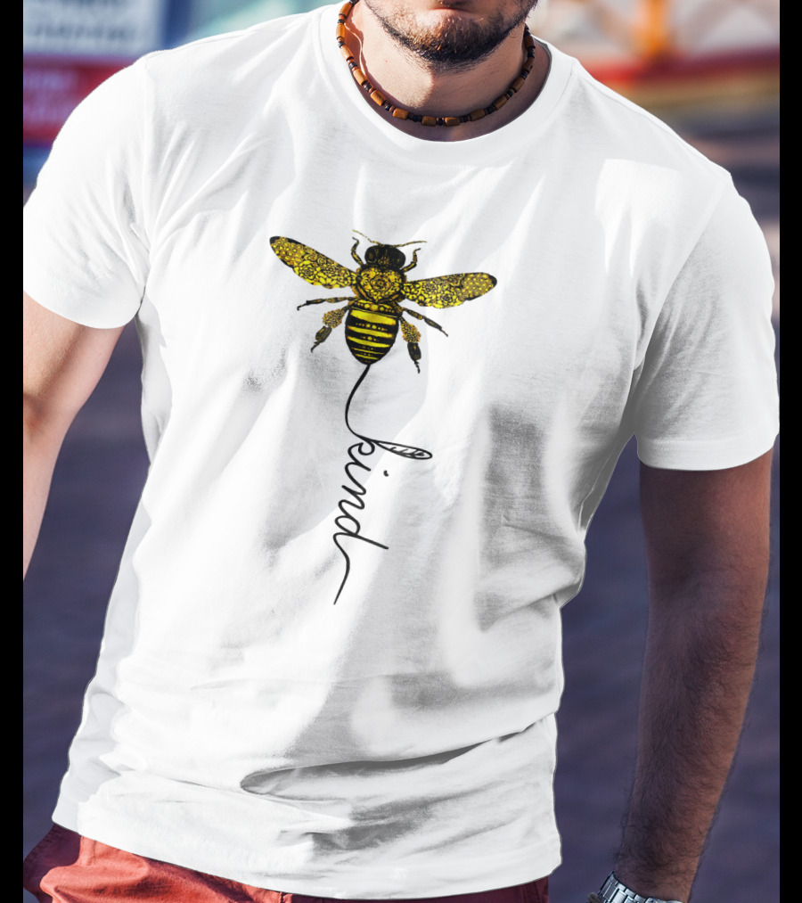 Happy Bees Funny Kind For Bees Love Kind Floral Bee T-Shirt