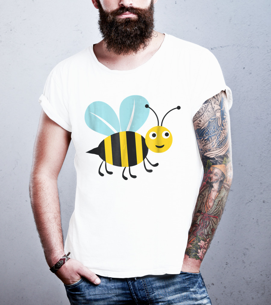 Happy Honey Bee Cute Cartoon T-Shirt