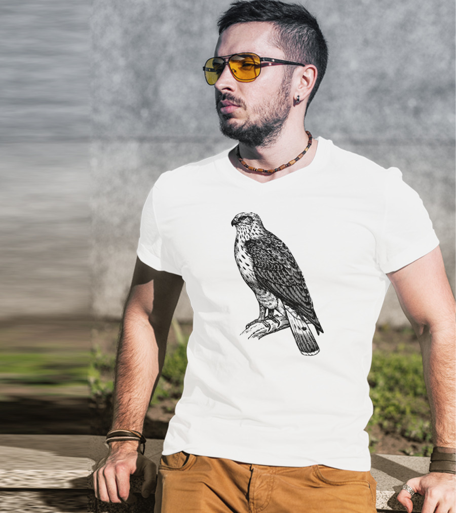 Hawk Ornithology Black Bird T-Shirt