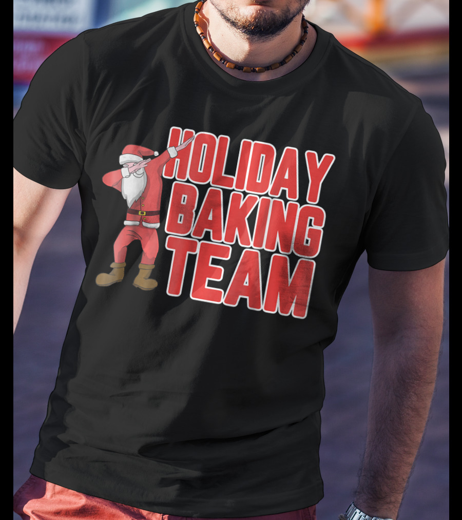 Holiday Baking Team Dabbing Santa T-Shirt