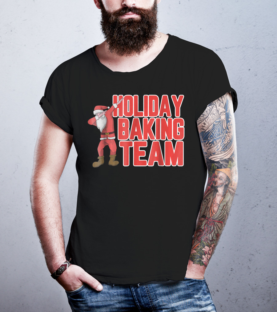 Holiday Baking Team Dabbing Santa T-Shirt