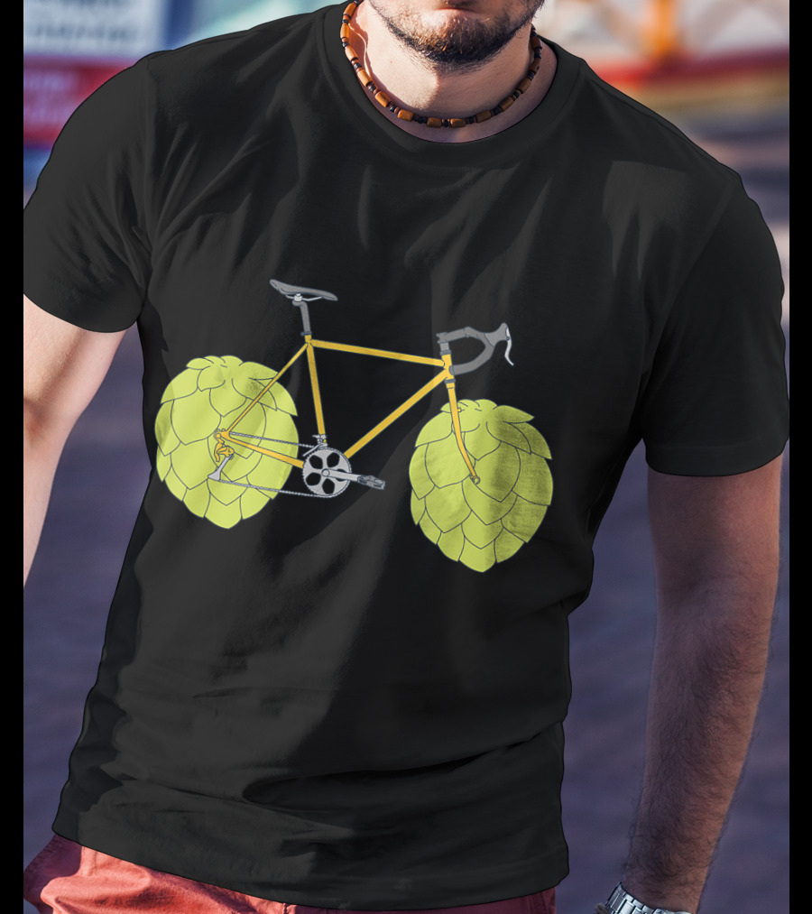 Hop Bike Beer Bicycle Cycle With Hops Wheels T-Shirt