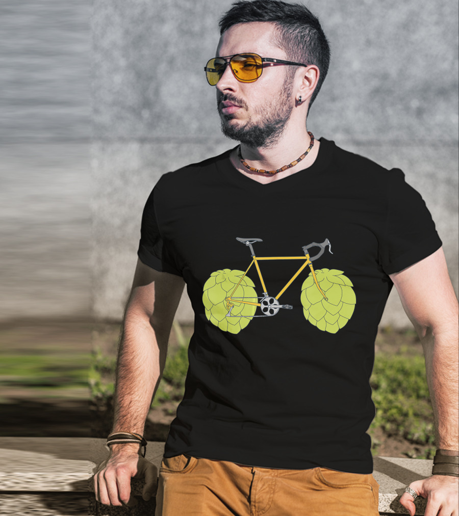 Hop Bike Beer Bicycle Cycle With Hops Wheels T-Shirt