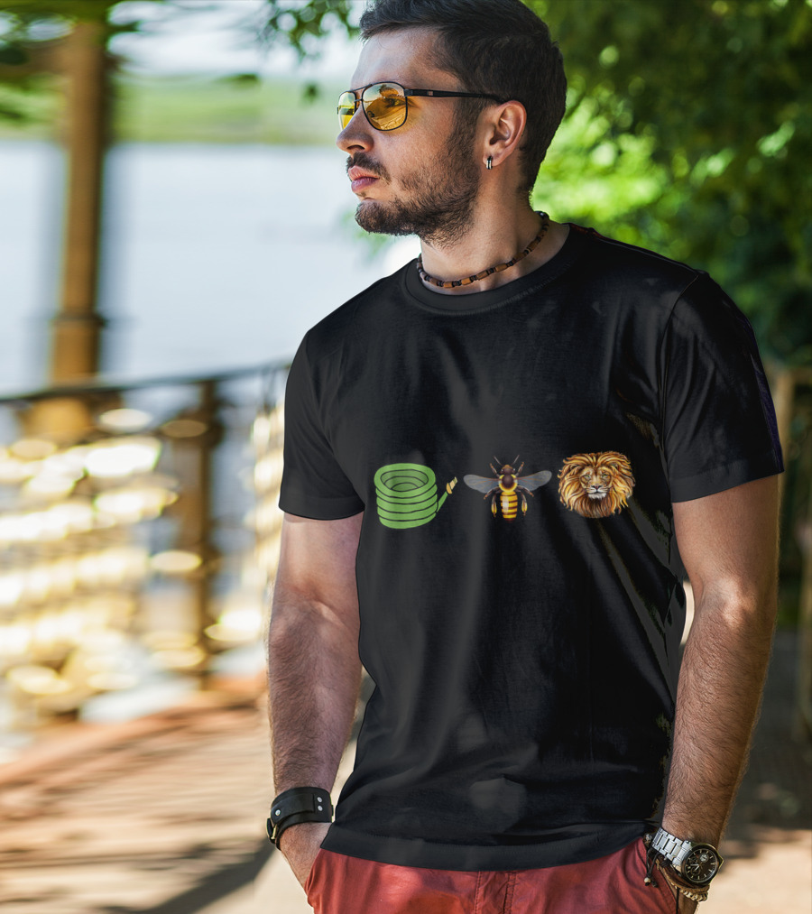 Hose Bee Lion Mane Emoji Sequence T-Shirt