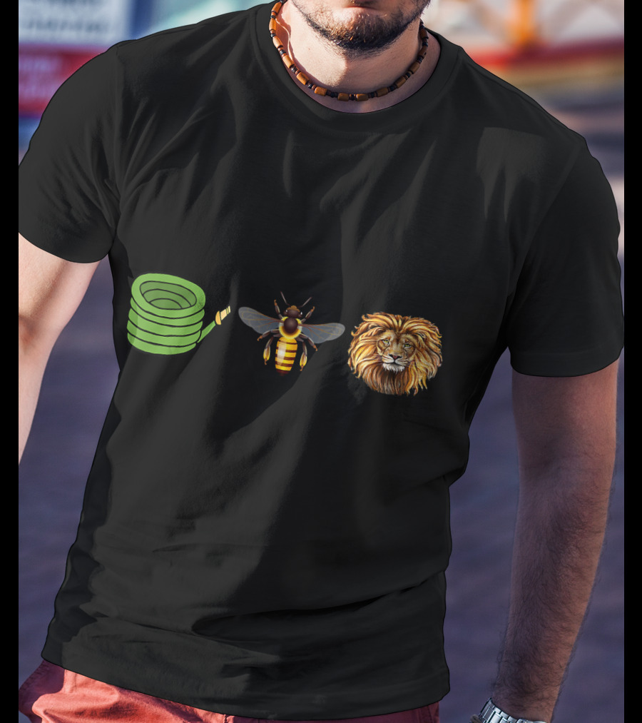 Hose Bee Lion Mane Emoji Sequence T-Shirt