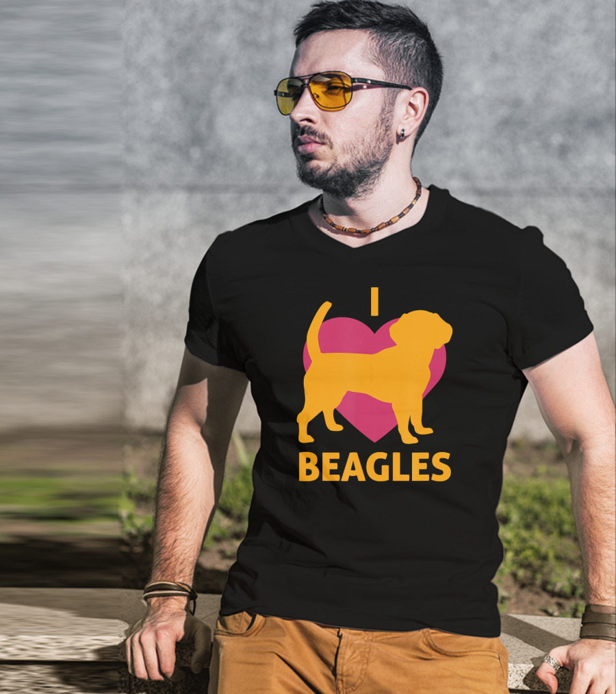 I Heart Beagles Love Pet Lover Animal BEAGLE T-Shirt