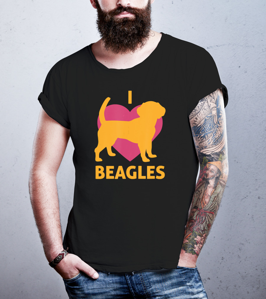 I Heart Beagles Love Pet Lover Animal BEAGLE T-Shirt