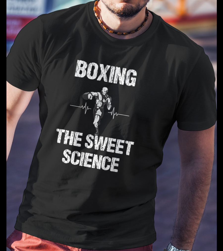 Boxing The Sweet Science Heartbeat Fighter T-Shirt