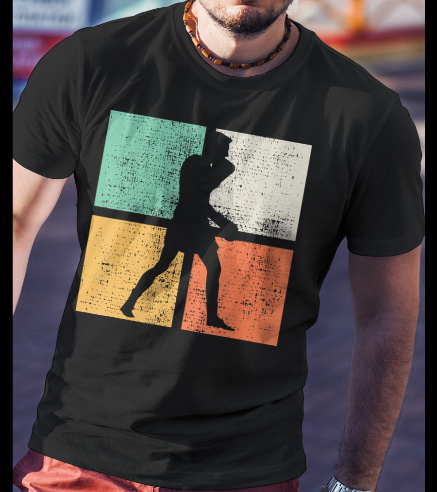 Vintage Boxing Boxer Silhouette Club T-Shirt