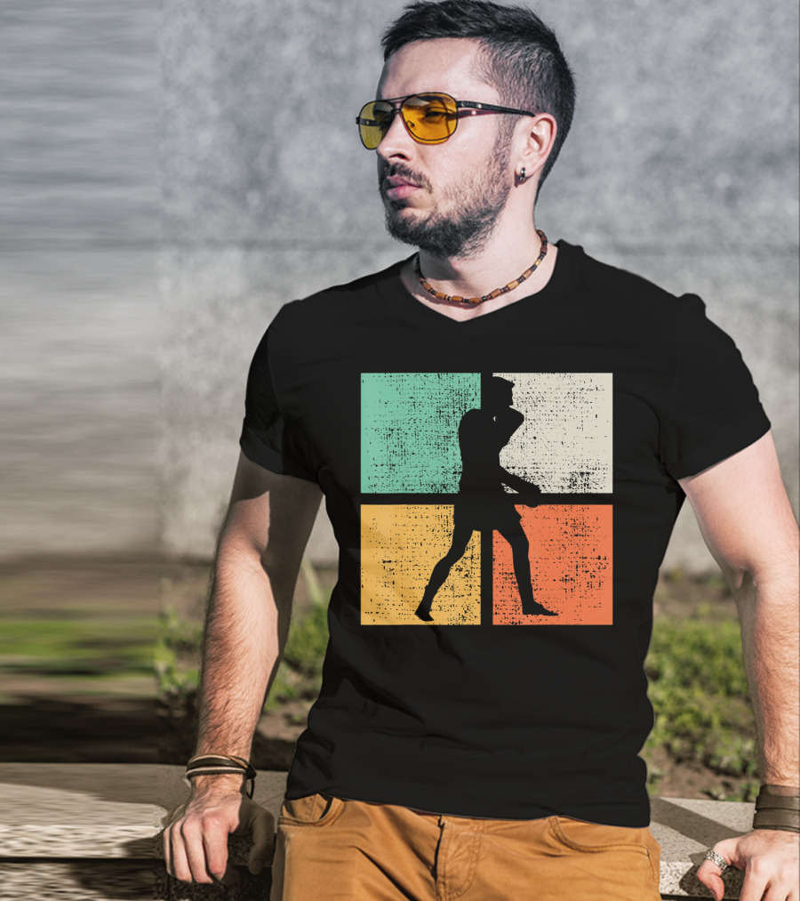 Vintage Boxing Boxer Silhouette Club T-Shirt