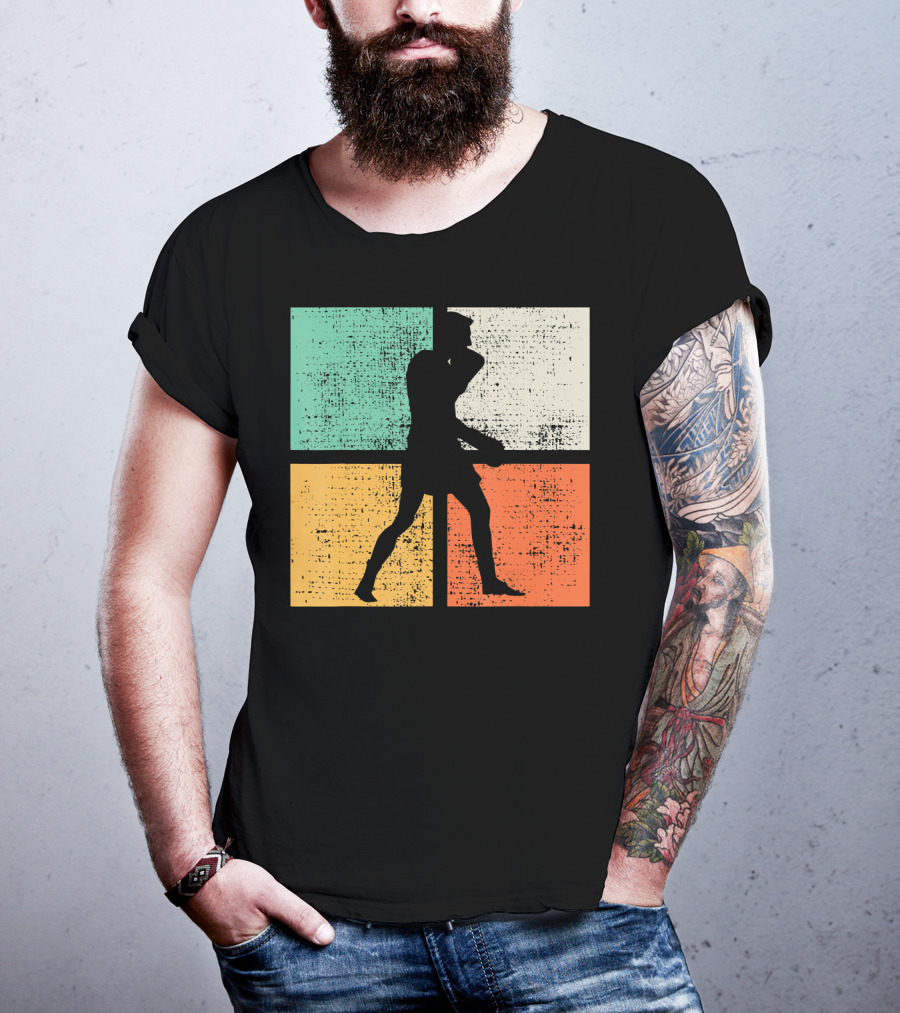 Vintage Boxing Boxer Silhouette Club T-Shirt
