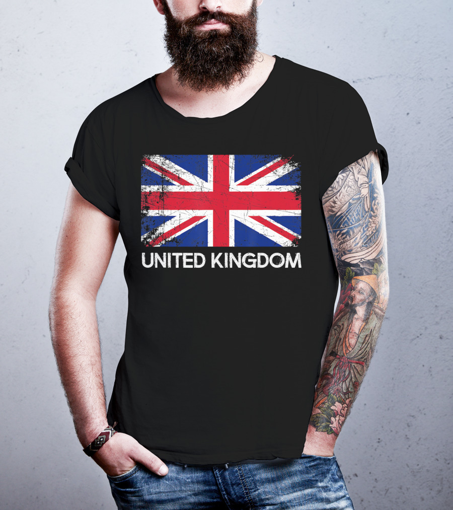 British Flag Vintage United Kingdom T-Shirt