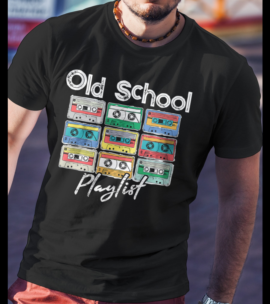 Old School Cassette Tape 80s Playlist Collection T-Shirt