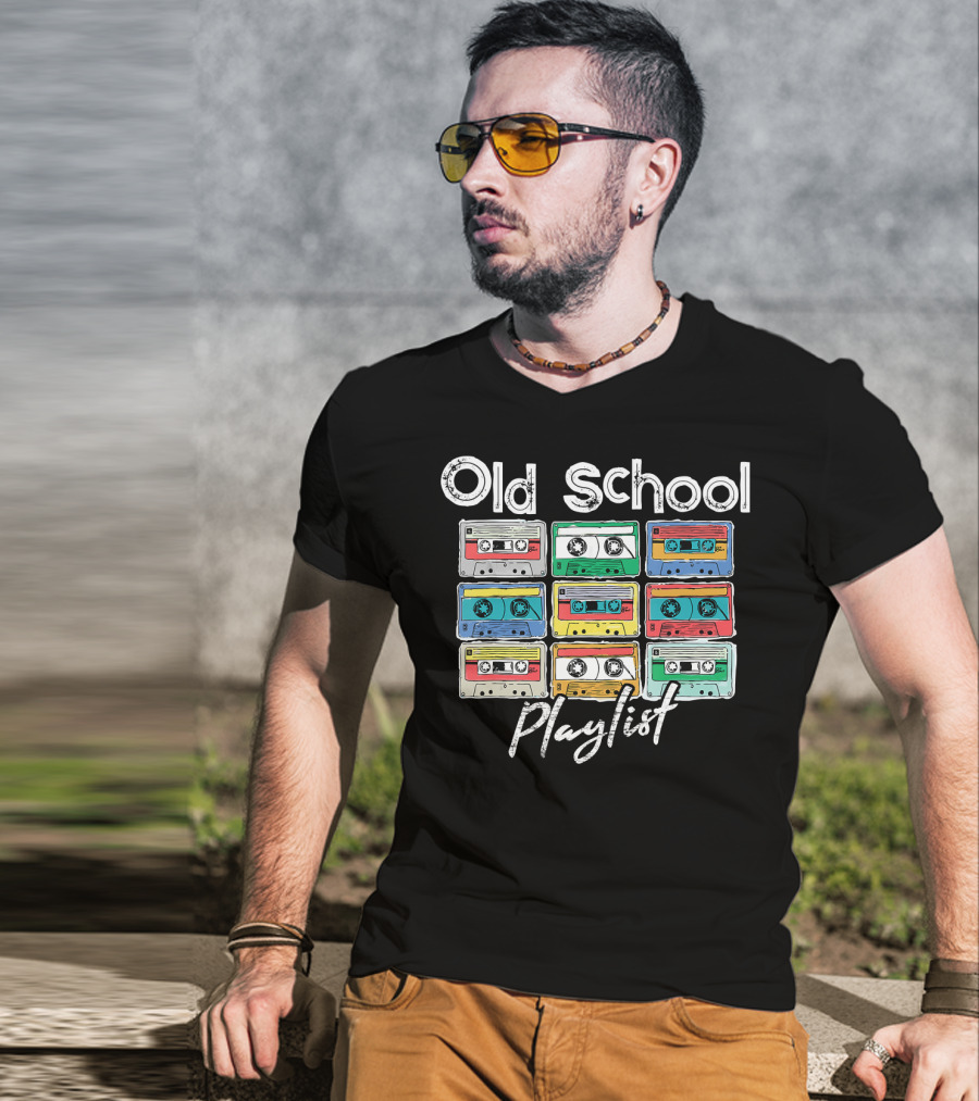 Old School Cassette Tape 80s Playlist Collection T-Shirt